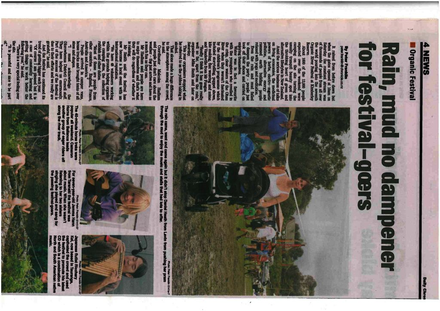 Daily Chronicle's report of the Organic River Festival