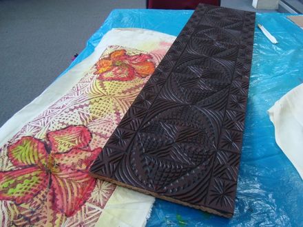 Elei - Samoan fabric printing in Levin Library - finished piece - Resource cover image