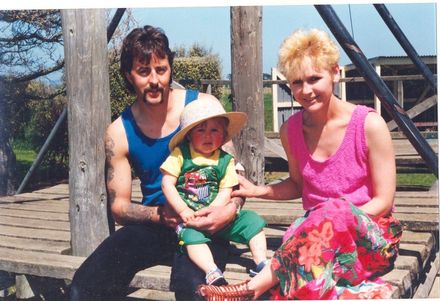 Mr Denis Welby with daughter Danielle and wife Jenny