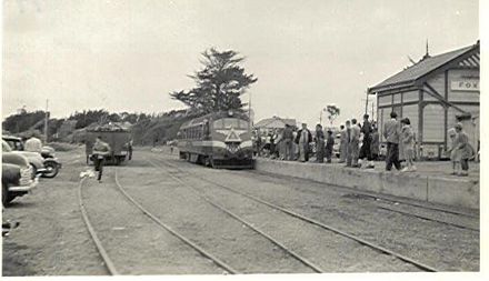 Last railcar to leave Foxton Railway Station