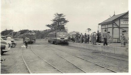 Last railcar to leave Foxton Railway Station