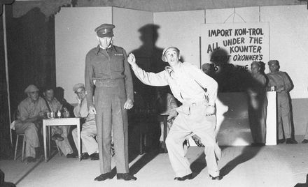 In Soldiers' Canteen - of the show "Princess Peanut", 1958