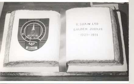 Cake celebrating Golden Jubliee (50 years) K. Shaw Ltd - Resource cover image