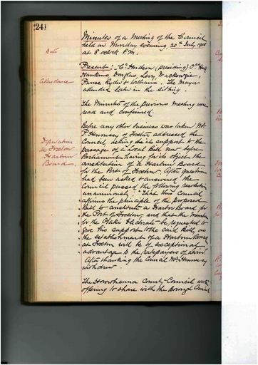 Meeting 72 - 20 July 1908