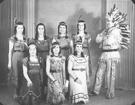 7 Indian Maidens & Indian Chief - of the show "Rose Marie", 1959