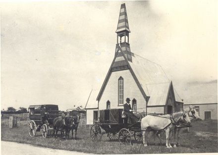Wedding coaches outside St. Mary's Church