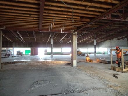 Looking west from the back wall