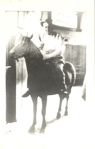 Hector McDonald on a horse in the Grand Hotel
