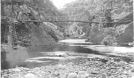 Tramline bridge, Mangahao Gorge, 1922