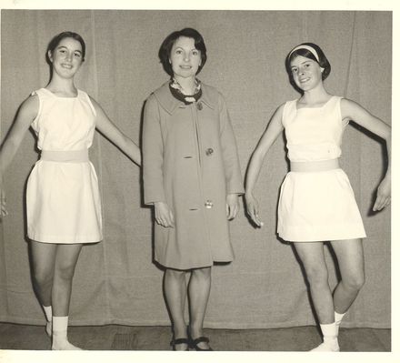 Dancers (unidentified) with their teacher (unnamed)