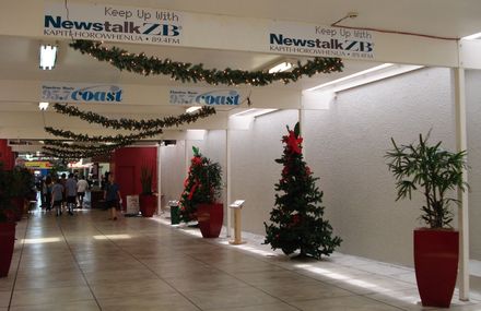 Levin Mall's decorated entrance