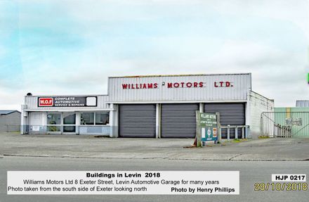 Williams Motors Ltd 8 Exeter Street, Levin Automotive Garage for many years - Resource cover image