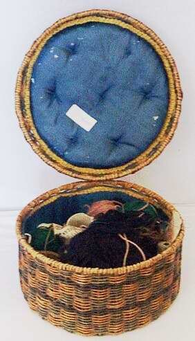 Wicker needlework basket