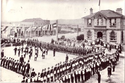 School Cadets on parade town centre  Levin