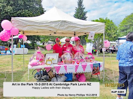 HJP 0281 Art in the Park 15-2-2015 Happy Ladies with their display - Resource cover image