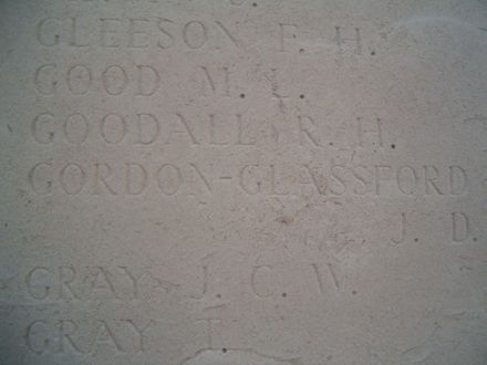 James Douglas GORDON-GLASSFORD memorial