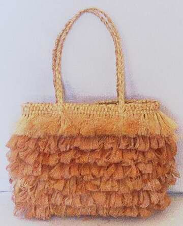 Bag trimmed with lace bark