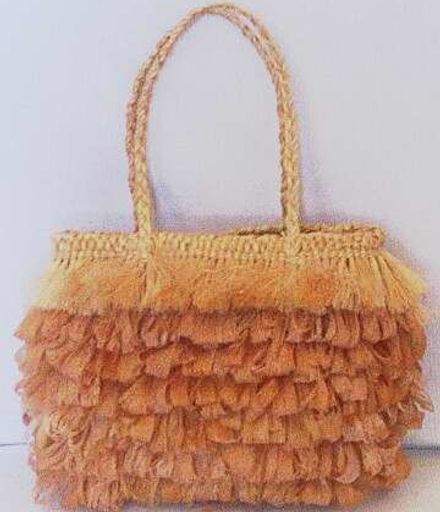 Bag trimmed with lace bark
