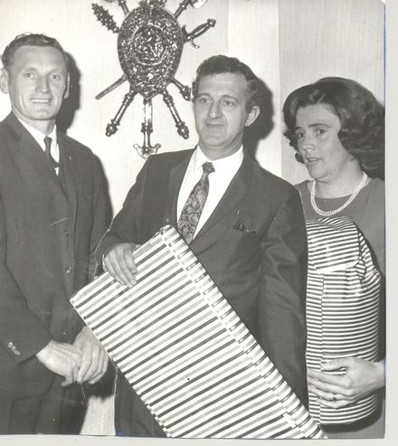 Presentation of gifts in stiped paper