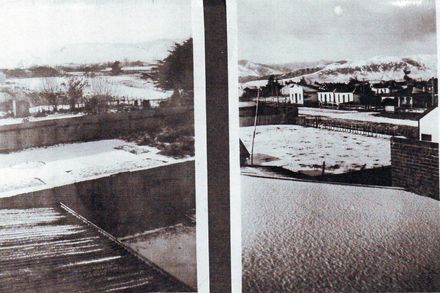 2 pictures of snow on Shannon, 1940's