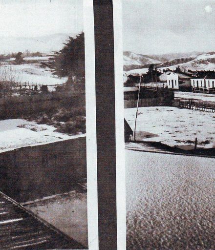 2 pictures of snow on Shannon, 1940's
