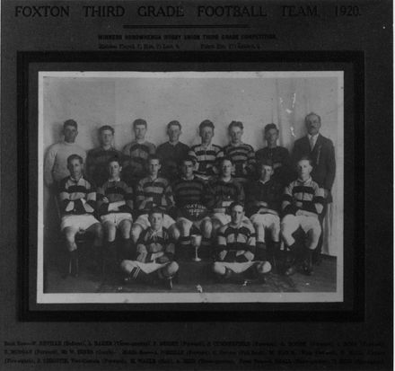Foxton Third Grade Rugby Team 1920