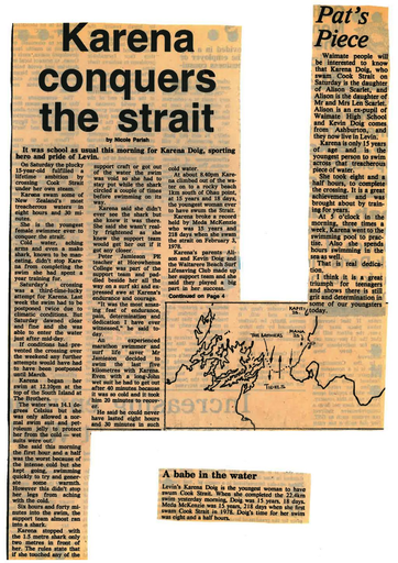 Karena Doig conquers the strait