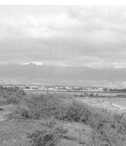 Levin & Lake Horowhenua from Crawford's hill, 1977