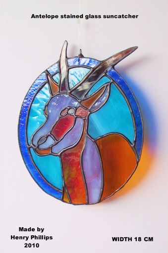 Antelope  Stained Glass suncatcher