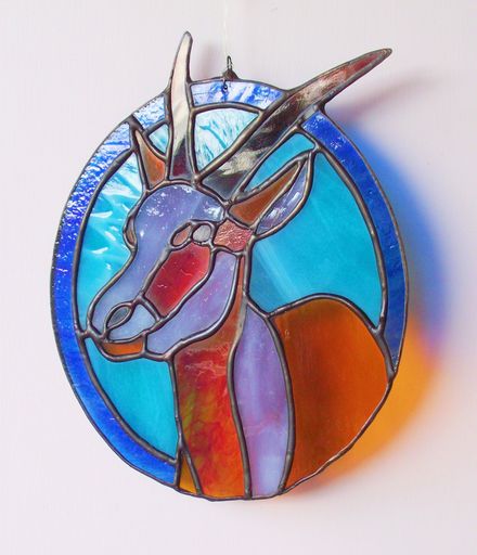 Antelope  Stained Glass suncatcher