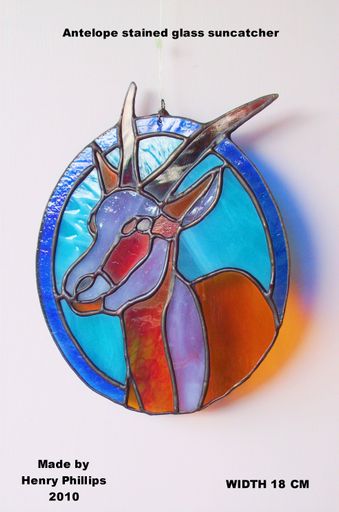 Antelope Stained Glass suncatcher