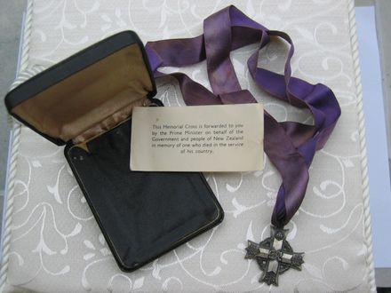 James Douglas MCMINN's Memorial Cross