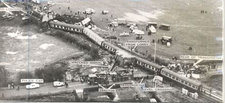 Rail Disaster (aerial view) Hixton, England, 1968