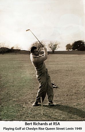 Playing Golf at Cheslyn Rise Queen Street Levin 1949 jpg