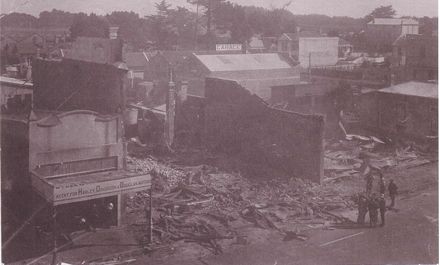 Buildings Destroyed by Fire in Main Street Near Clyde Street