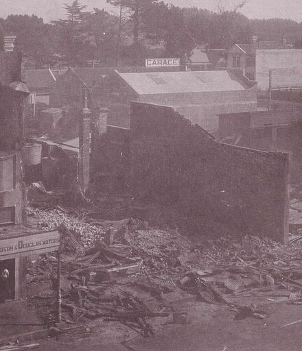 Buildings Destroyed by Fire in Main Street Near Clyde Street