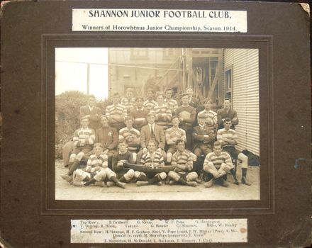 Shannon Junior Football Club, winners Horowhenua Junior Championship, 1914