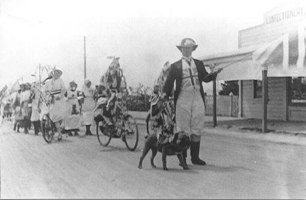 Mr W.G. Vickers as John Bull, Victory Parade, 1918
