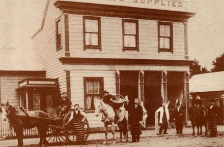 C.T. Easton's Butchery, Foxton, 1904