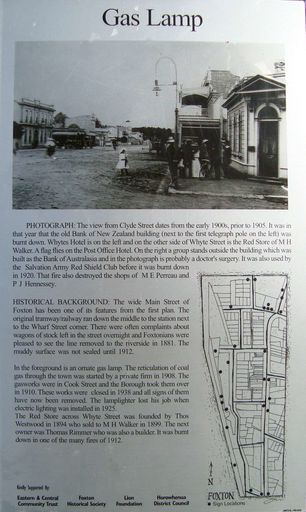 Gas Lamp plaque, Foxton