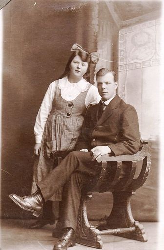 Gentleman and a young girl.  c1914-18? - Resource cover image