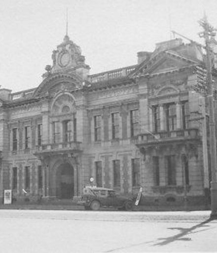2-storey public building - Town Hall & Theatre, in unidentified city, 1927 or 1928