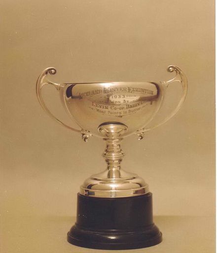 Trophy - Silver Cup (with handles) mounted on black base and inscribed