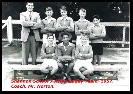 Shannon School 7 Aside Rugby Team, 1957. - Resource cover image