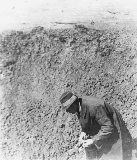 German mine - exploded on beach, 14 Nov 1918