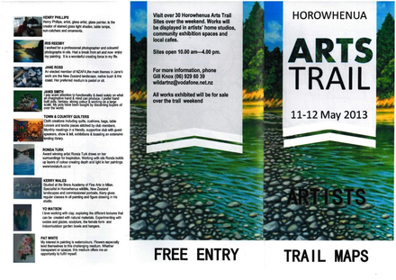 2013 Horowhenua Arts Trail brochure Front Cover