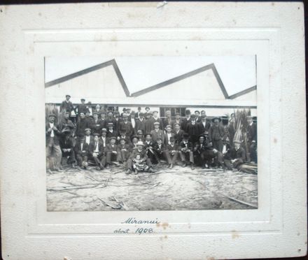 Miranui Flaxmill employees of A & L Seifert's Flax-dressing Co. Ltd., c.1908