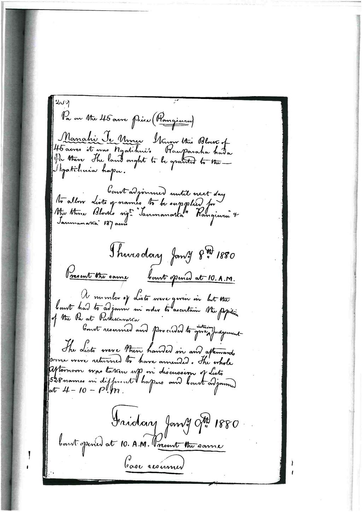 Otaki Maori Land Court Minutebook - 8 January 1880.