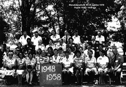 Manakau School 90th Jubilee 1978 class era 1948- 1958