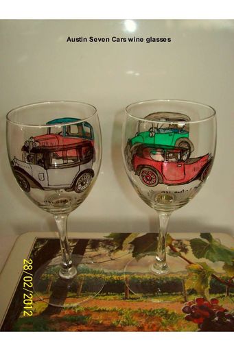 Hand Painted Austin Seven Motor cars
